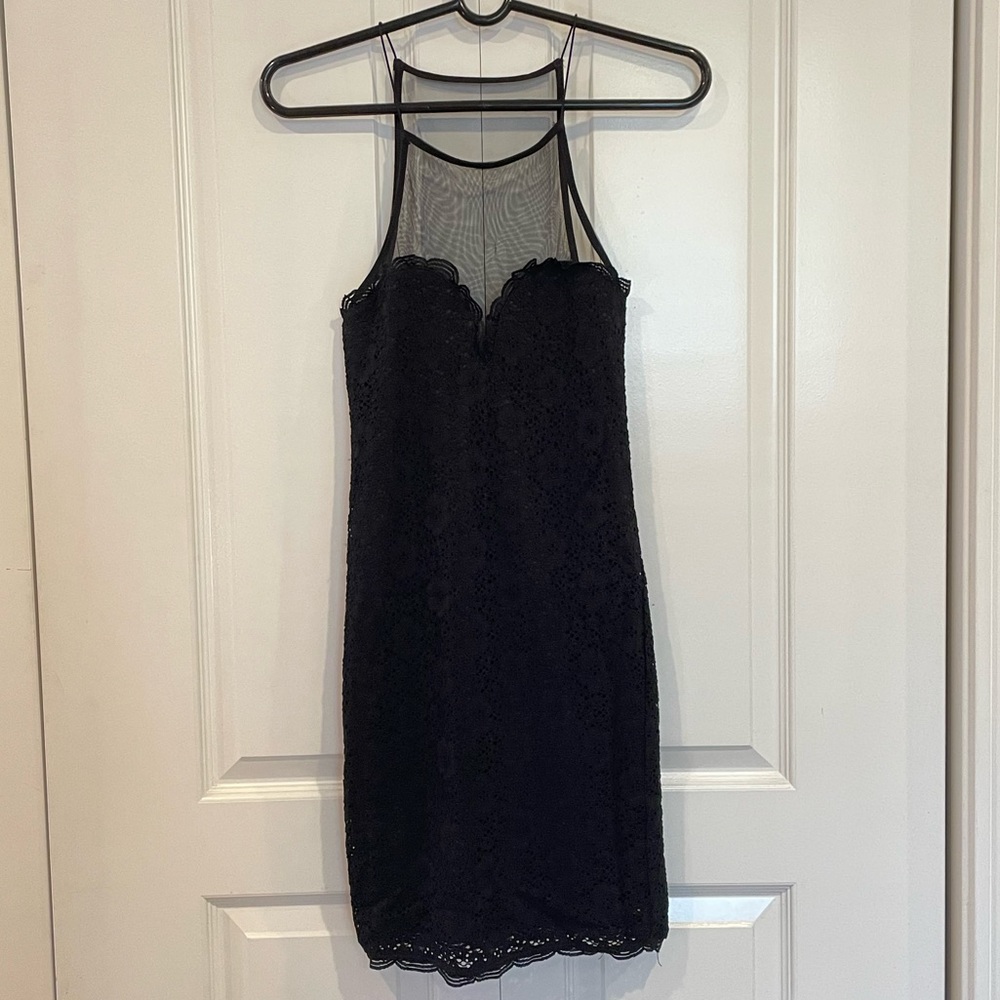Forever 21 Black Mesh Lace Dress